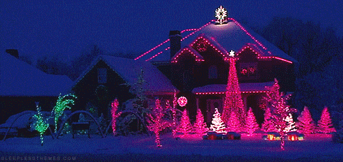 snow winter christmas lights