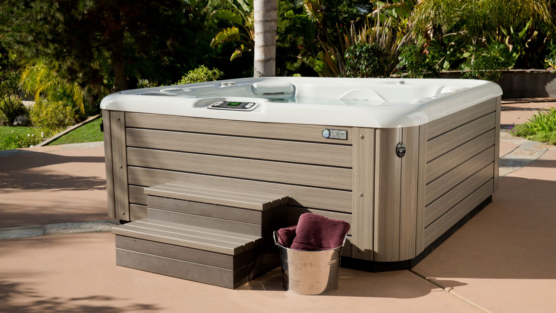 a hot tub being cared for with hot tub water care 101