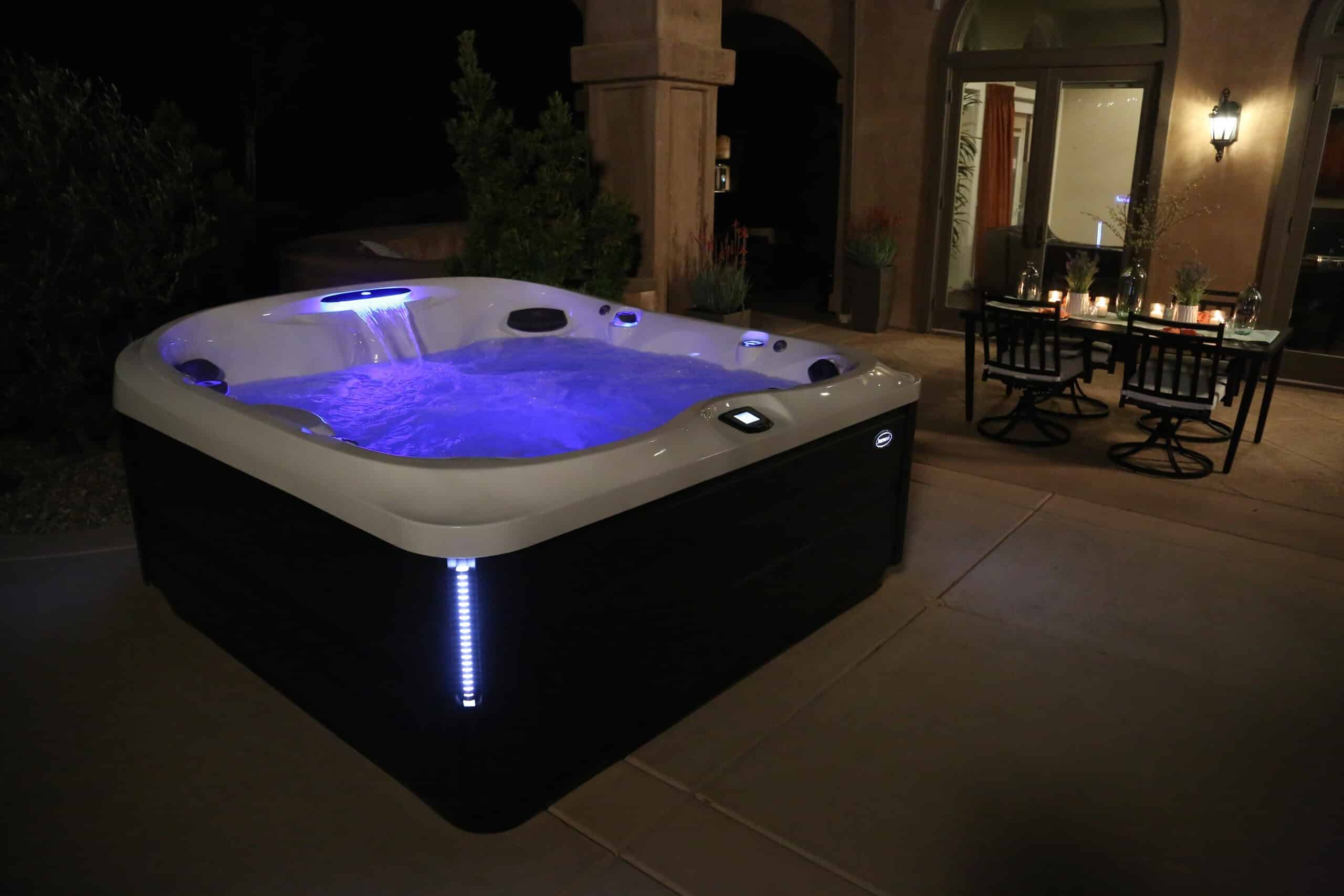 jacuzzi hot tub with chromatherapy LED lighting